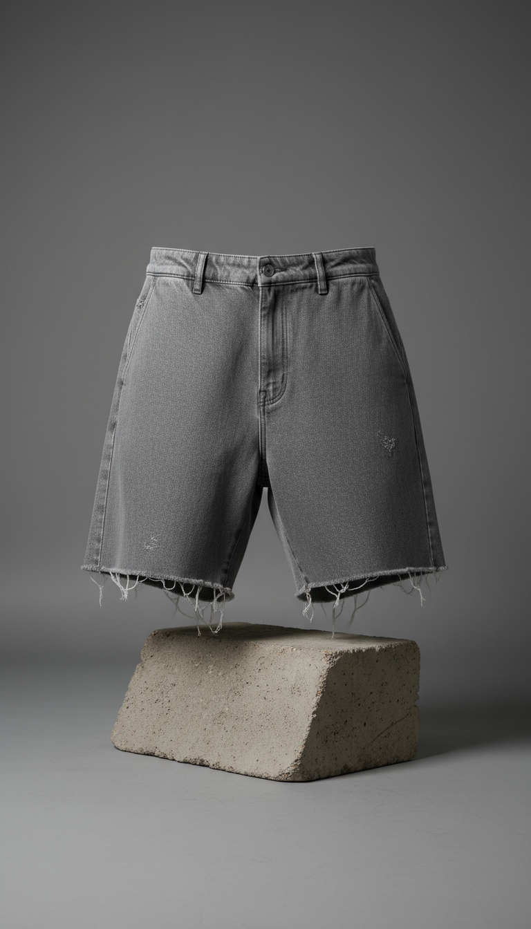 Washed Ash Grey Heavyweight Shorts
